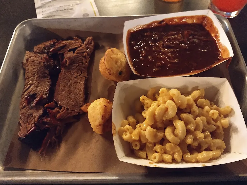 Breskat with Been and Mac and Cheese